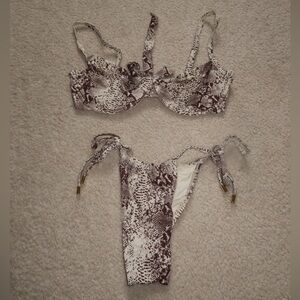 Monday swimwear snake print bikini